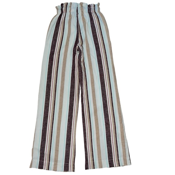 Abercrombie and Fitch Striped Paperbag Waist Pants size xxs - Picture 2 of 7